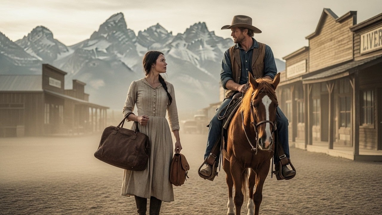 Sie stand am Rand der Stadt mit allem, was sie hatte, da fragte der Cowboy: „Wohin gehen Sie, Miss?“