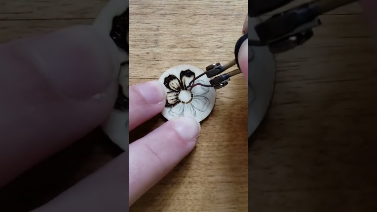 Flower #pyrography #woodburning #flowers #timelapse #youtube #botanicalart #slowliving #pyro #artist