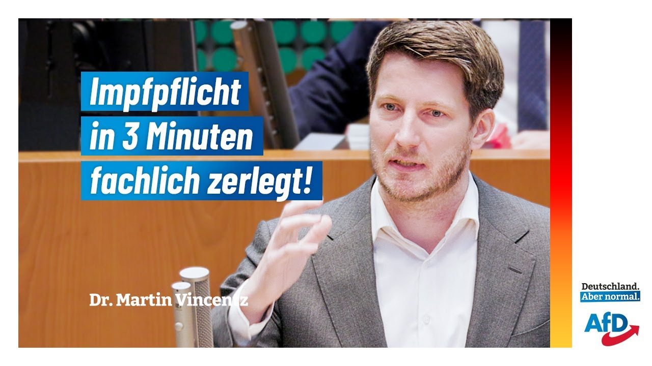Epidemiologischer Nutzen der Impfpflicht? &ndash; Dr. Martin Vincentz (AfD)
