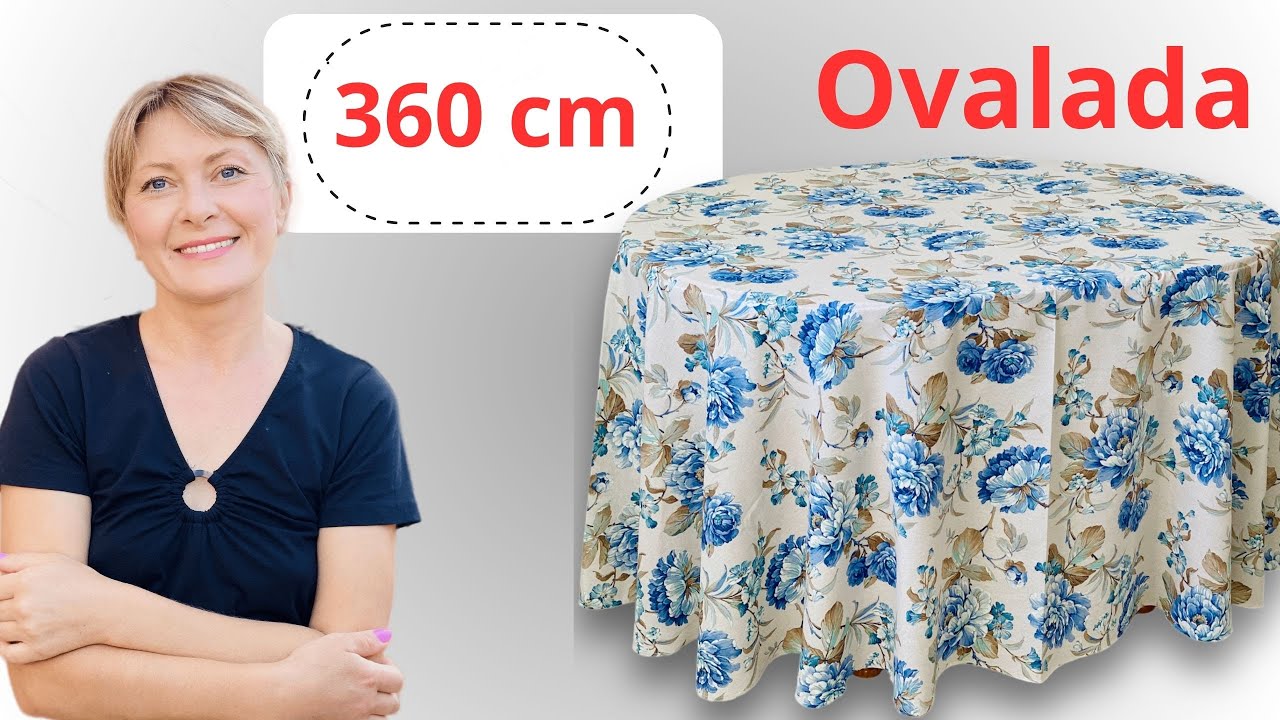 YOU NO LONGER NEED CLIPS TO HOLD YOUR OVAL TABLECLOTH / QUICK AND EASY SEWING