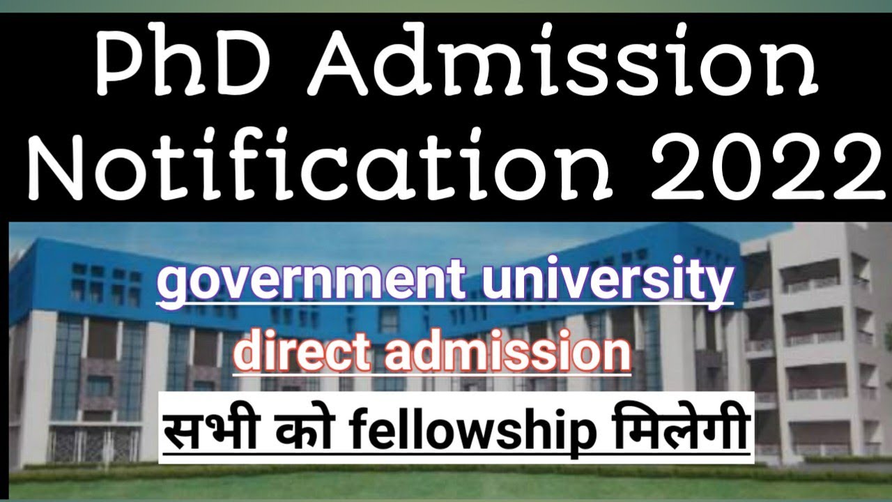 PhD Admission Notification 2022/ fellowship/ VSU/ NEW ADMISSION FOR PHD #PHD #phdadmission2022/