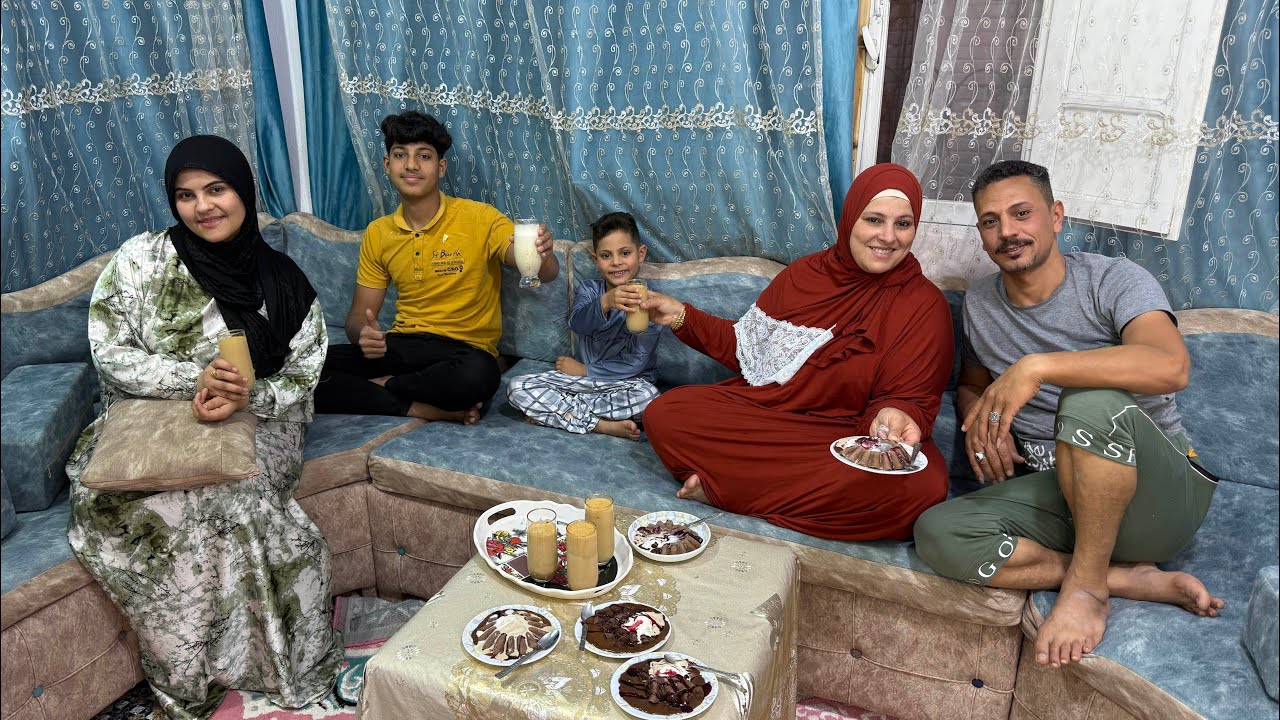 عيشو معي أجواء ليليه أنا وعايلتي فديو بدون مونتاج ودلعت ولادي بحاجه حلوه