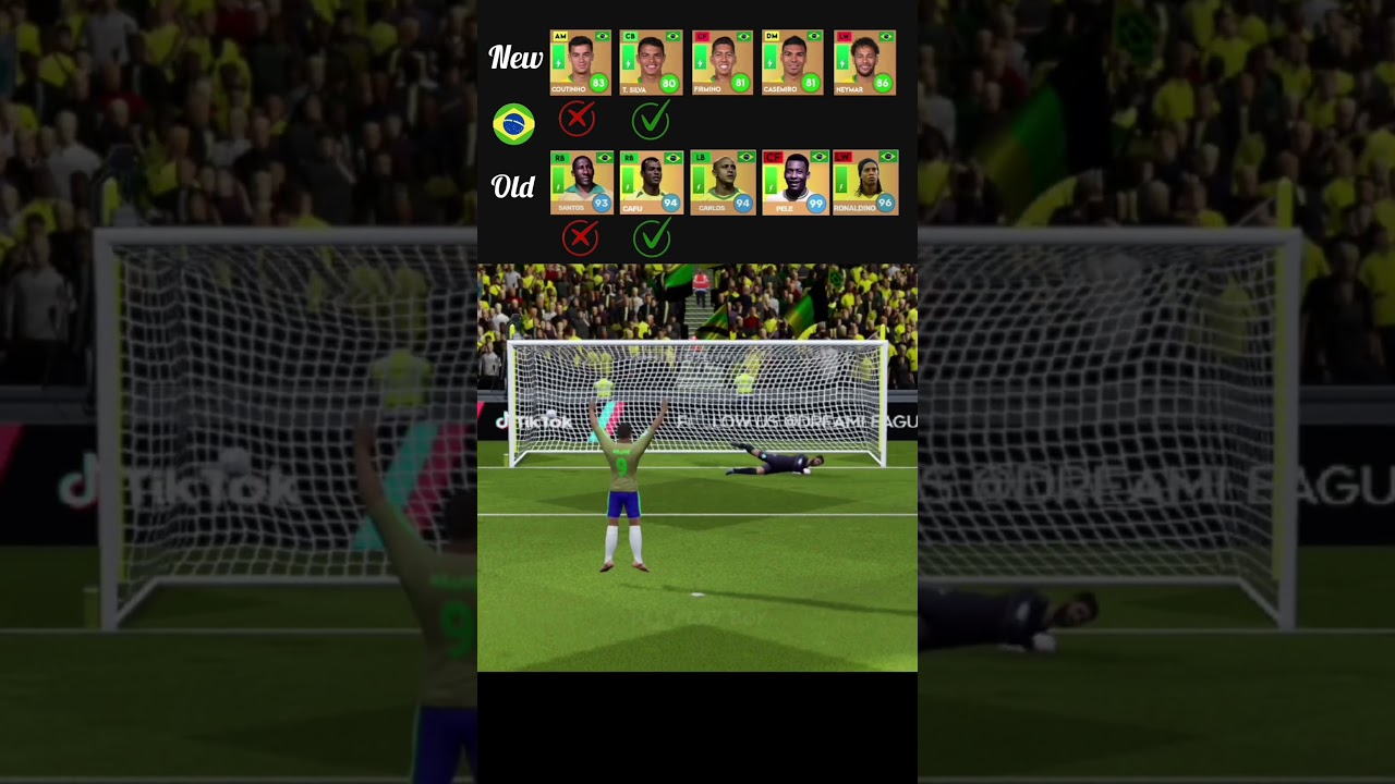 dls24 Brazil New VS Brazil Old penalty challenge #dls #dreamleaguesocc2024 #dls2024 #dls