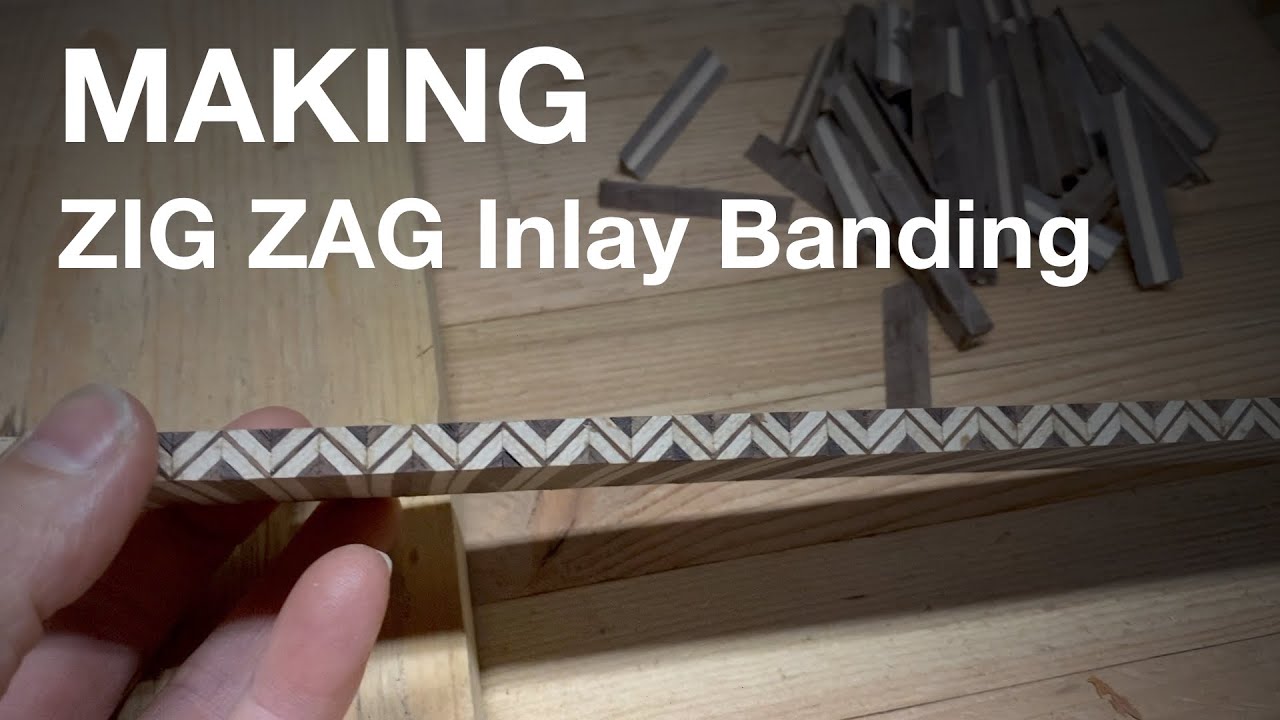 Making Wood Inlay Banding - Zig Zag Pattern