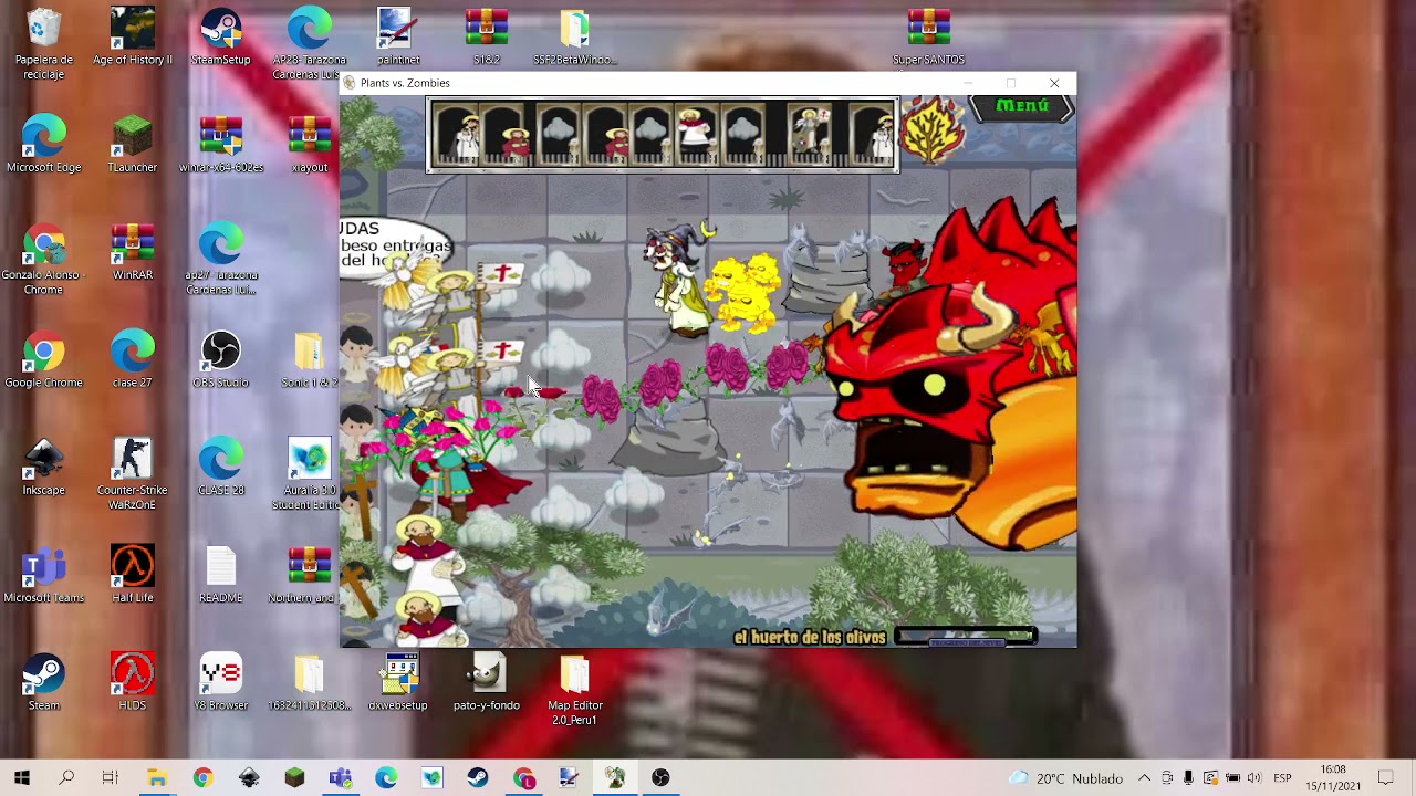 Jugando el mod de PVZ: 