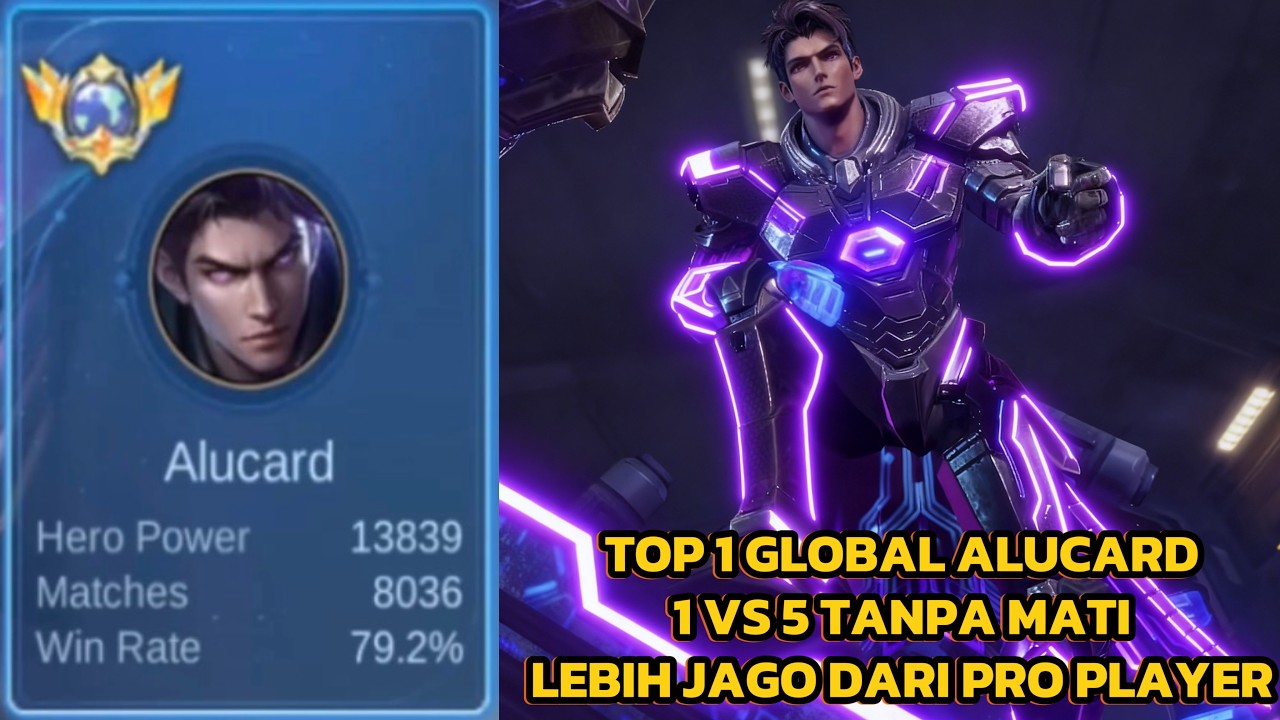 Raja alucard top 1 global sanggup 1 vs 5 mitik imortal tanpa mati lebih jago dari pro player