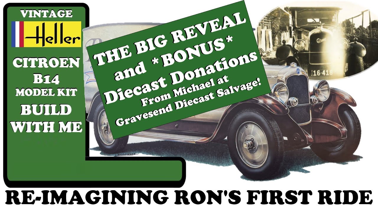 FINAL REVEAL - Heller 1926 Citroen Model Kit Build + Diecast Donations!
