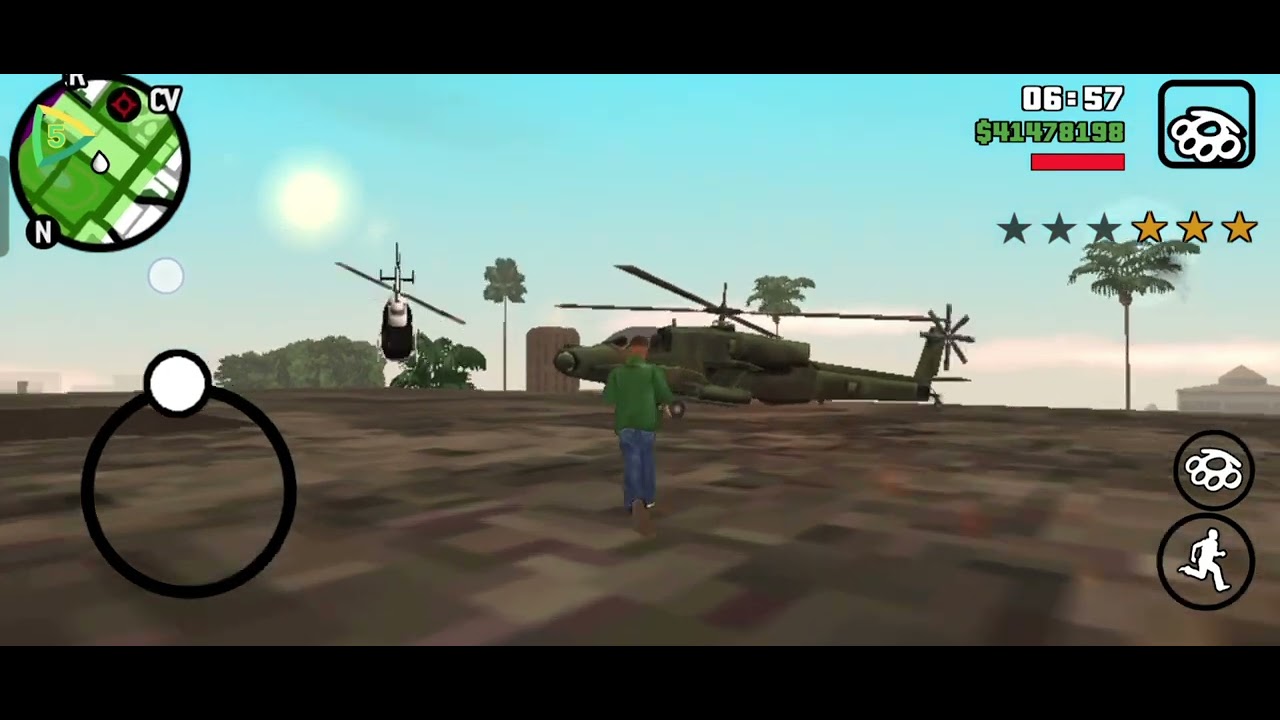 Cj Vs helicopter fight