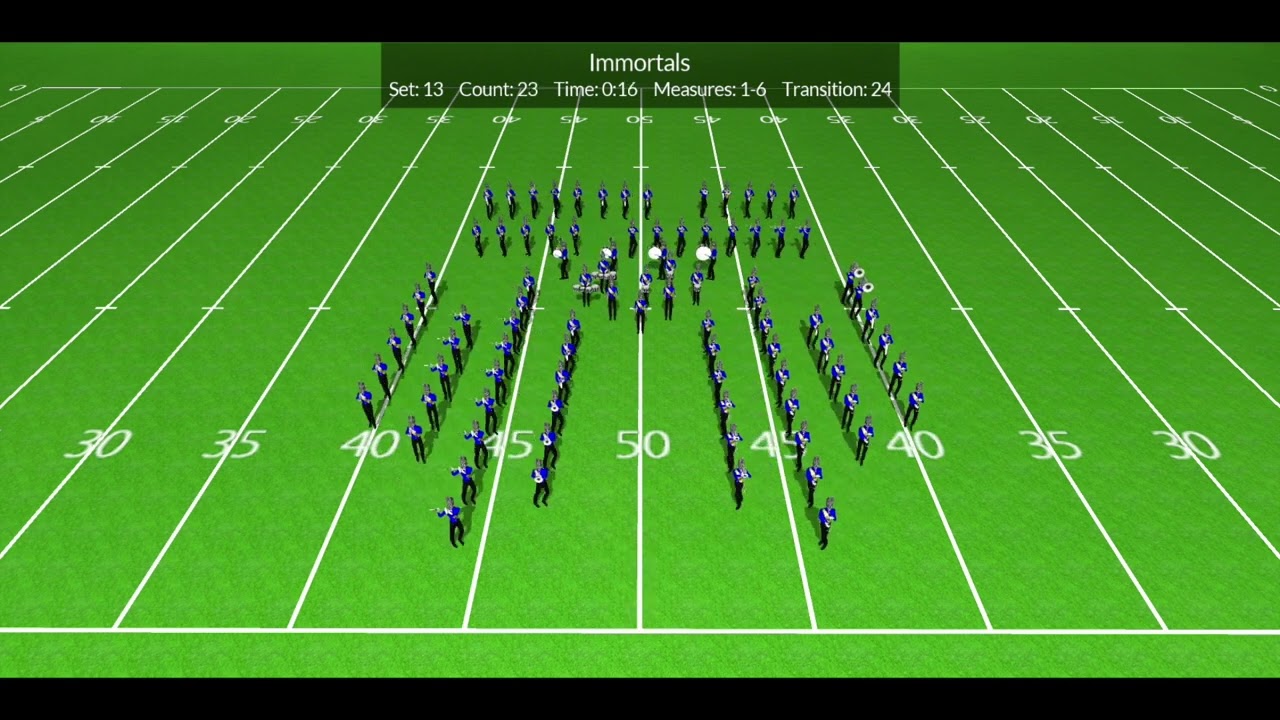 2024 RHHS Marching Band drill animation