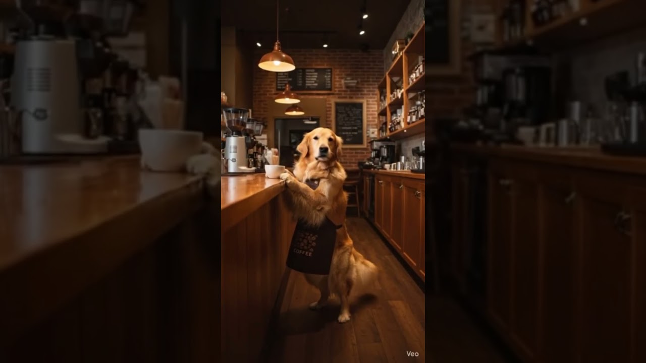dog coffee time