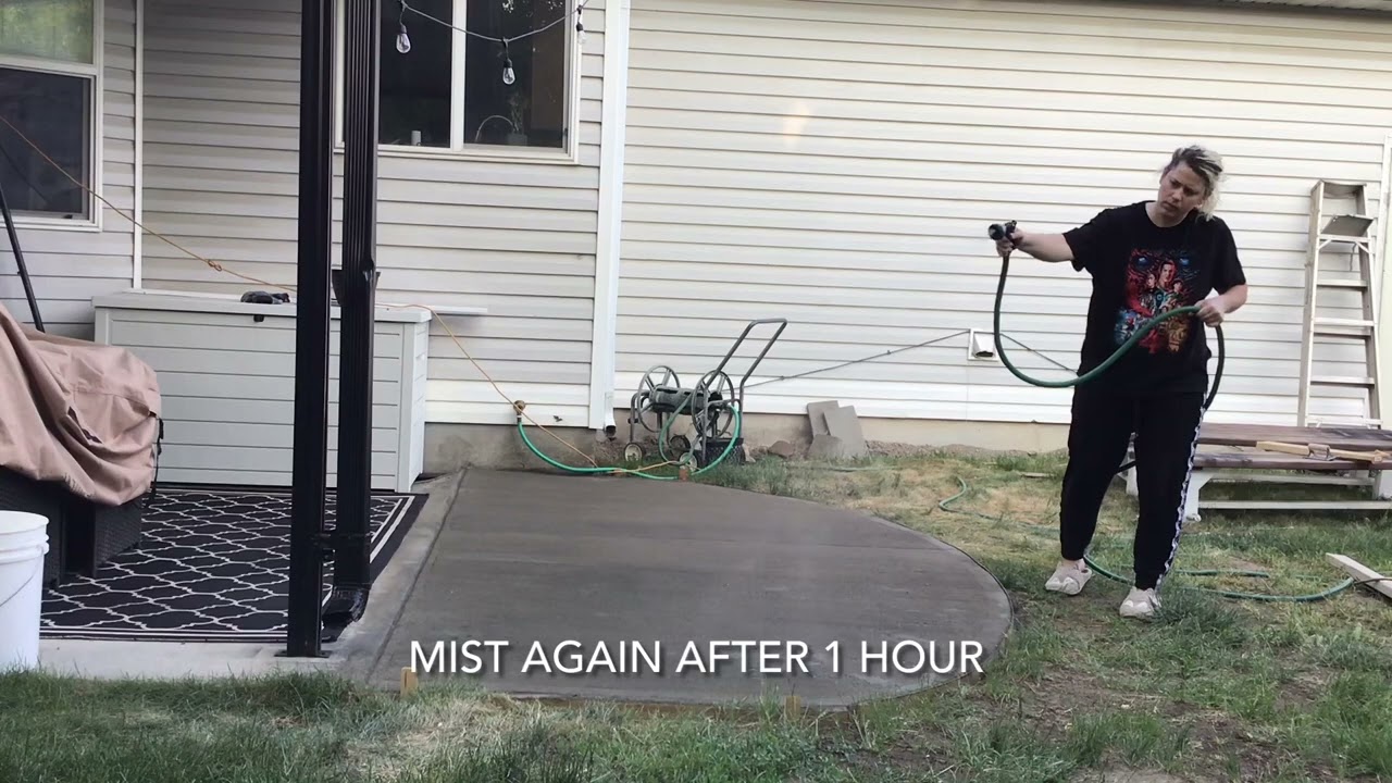 How To - Curved Concrete Slab Prep and DRY POUR Time-Lapse DIY