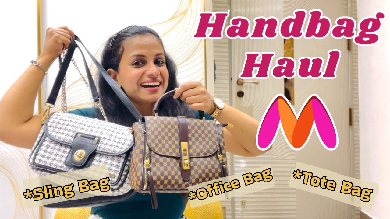 Trendy *HANDBAG HAUL* From *MYNTRA*👛| Latest Design Sling Bags, Office and Tote Bags | Sakshi Jindal