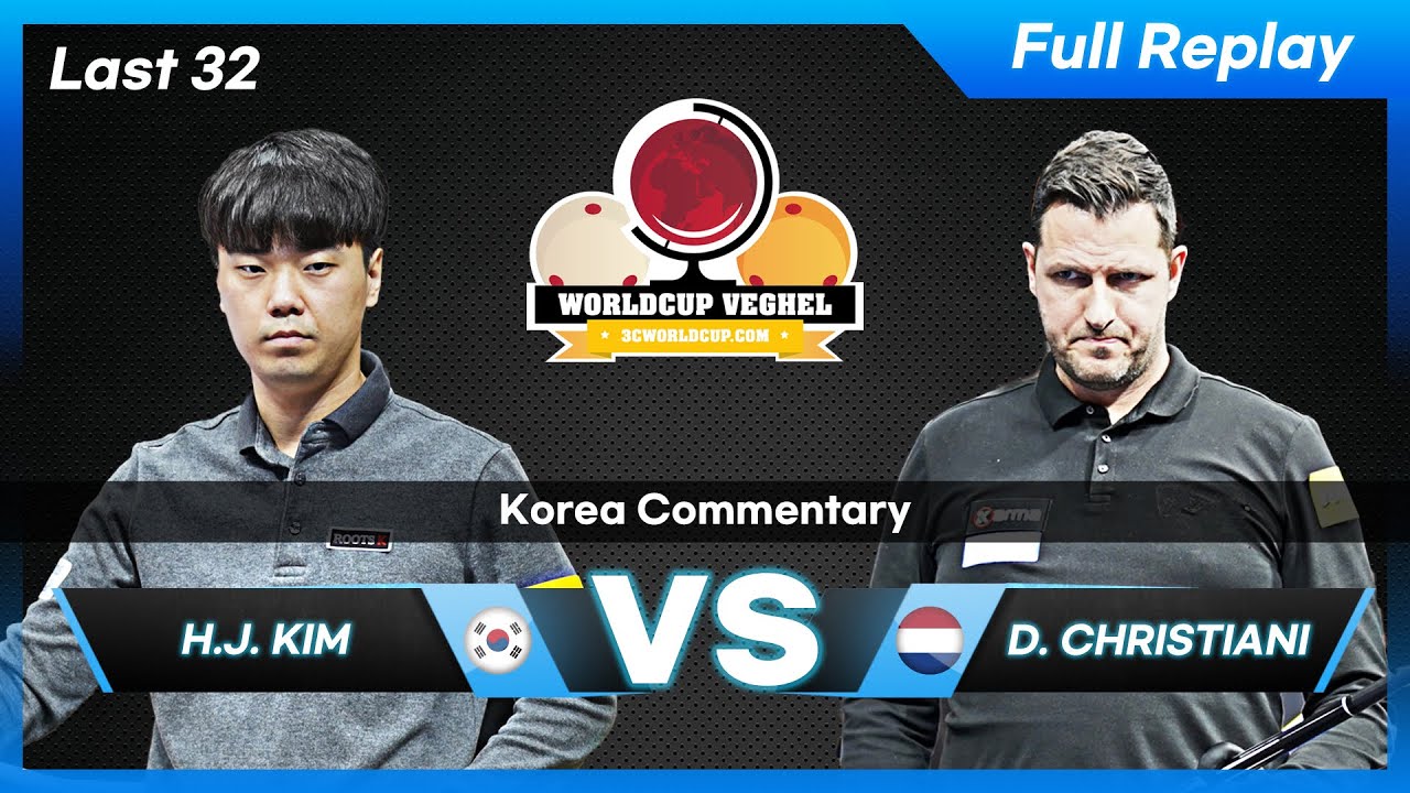 Last 32 - Haeng Jik KIM vs Dave CHRISTIANI (Veghel World Cup 3-Cushion 2022)