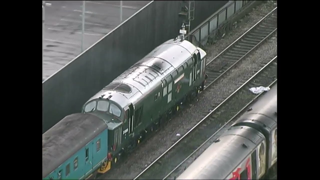 Rails in Wales. 20 yrs ago.Elevated station views in Cardiff.
