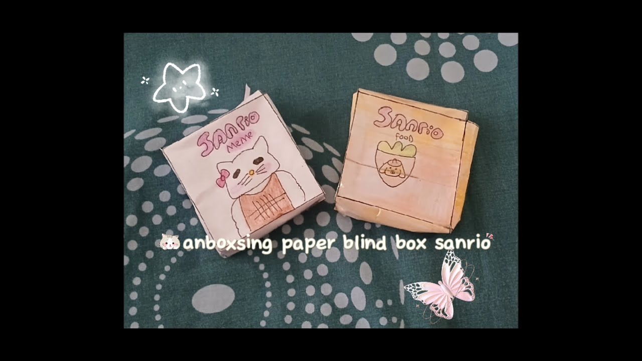 Anboxsing paper blind box sanrio ✨️
