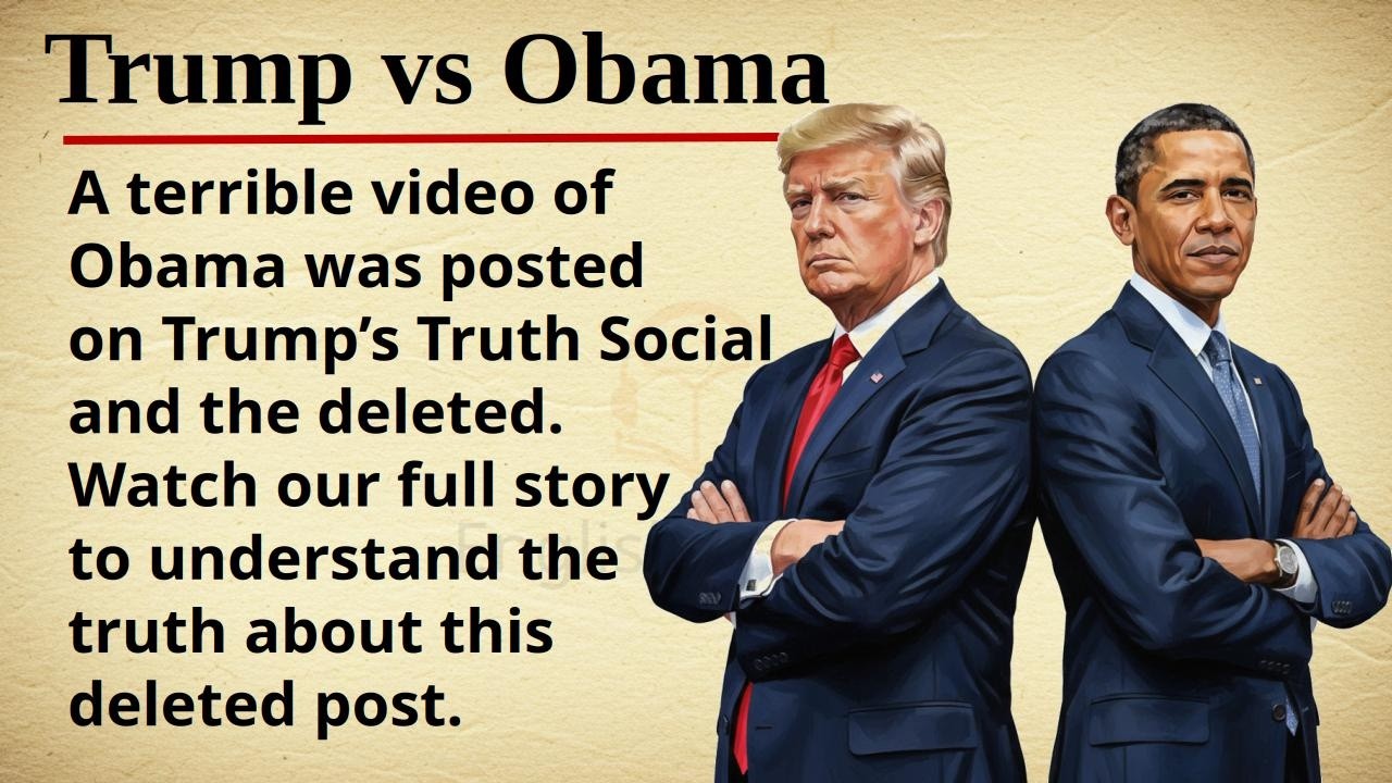 Trump vs Obama on Social Media || 🇺🇸🗳️ Learn English Through Story Level 2 || Graded Reader 🎧