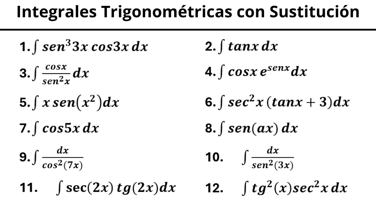 Cómo Resolver Integrales Trigonométricas con Sustitución | Cálculo Integral