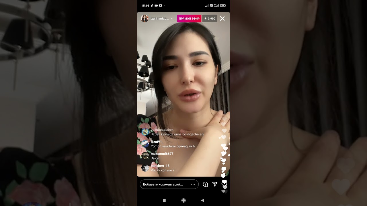 Zarina Nizomiddinova ilk bor efirda