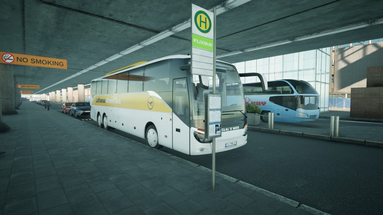 FRA Frankfurt Airport - Mannheim - Karlsruhe | Comfort Class HD (Setra S516) | Fernbus Coach Sim