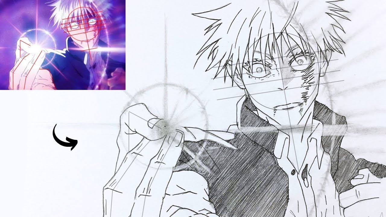 How To Draw Satoru Gojo Hollow Purple Easy | Step By Step | Jujutsu Kaisen | Easy Drawing