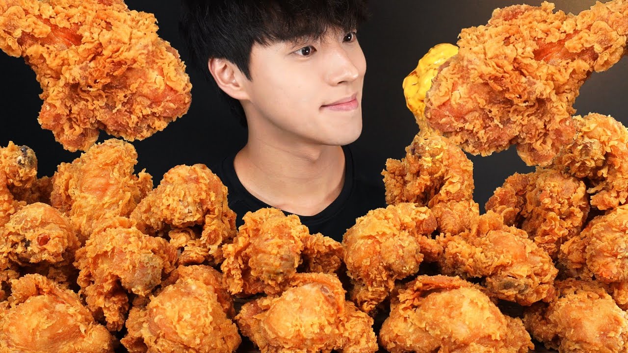 ASMR MUKBANG FRIED CHICKEN EATING SOUNDS