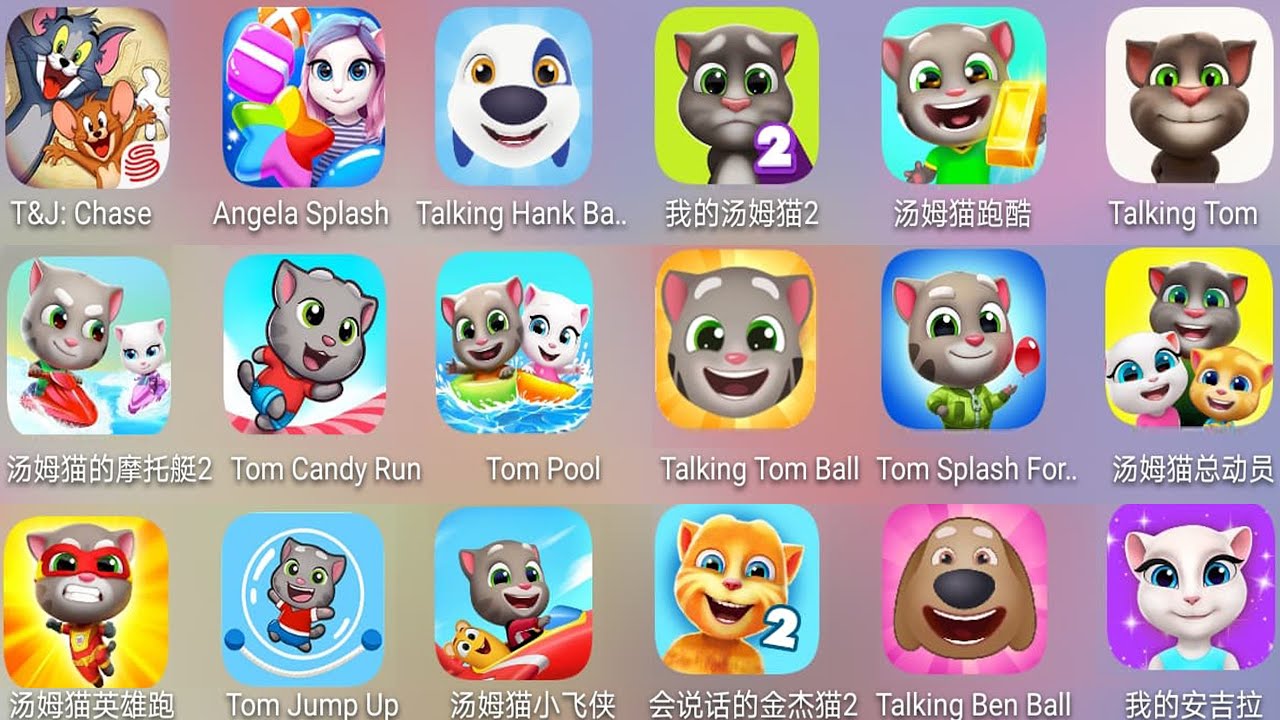Talking Tom Games Compilation | Tom Hero, My Talking Tom, Angela & More Gameplay