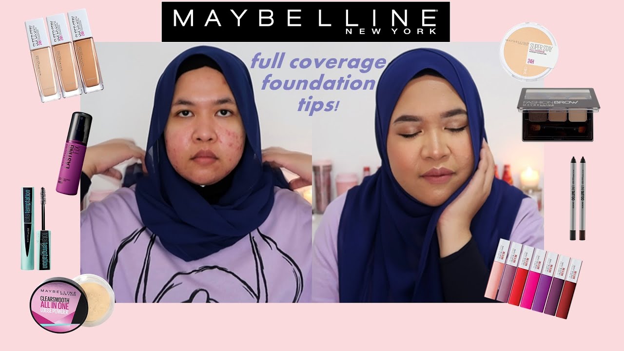 FULL FACE MAKEUP USING MAYBELLINE ONLY!