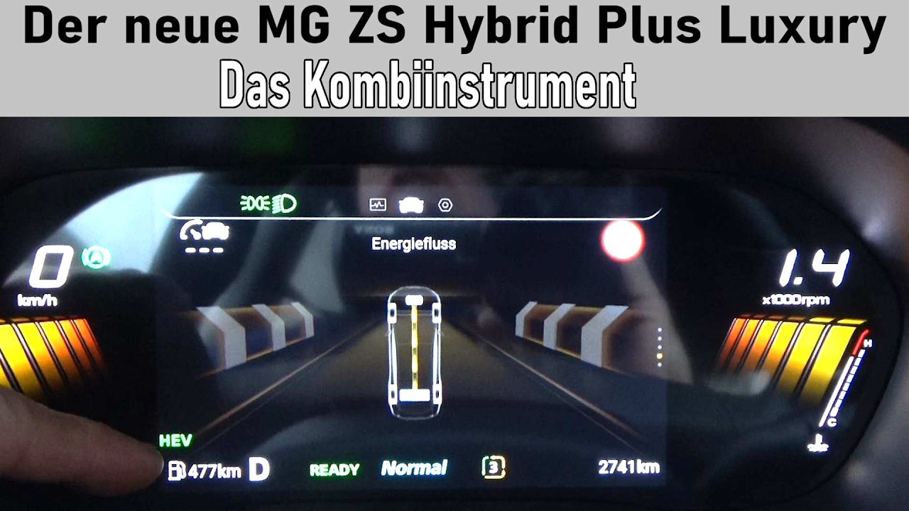 MG ZS Hybrid+ Luxury 2025: Kombiinstrument & Lenkrad-Bedienung erklärt! Videotagebuch Teil3