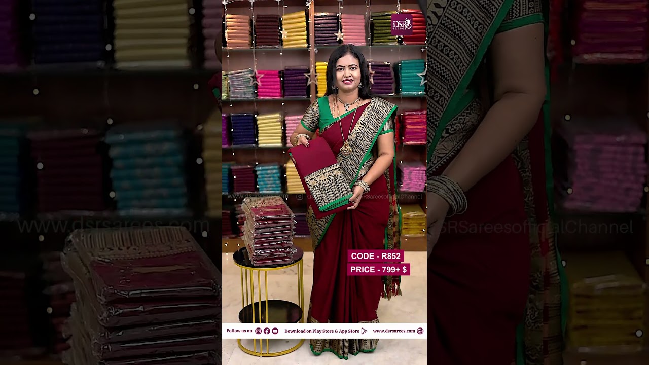 Narayanpet gas mercerised cotton saree @ 799+$😊| Booking - 6369554545 | www.dsrsarees.com