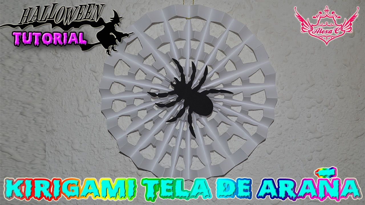 ♥ Tutorial: Halloween 2015 - Kirigami Tela de Araña ♥