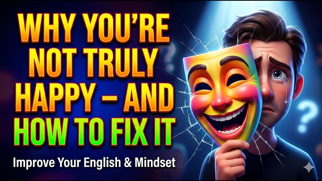 WHY YOU’RE NOT TRULY HAPPY – AND HOW TO FIX IT || English Shadowing & Mindset