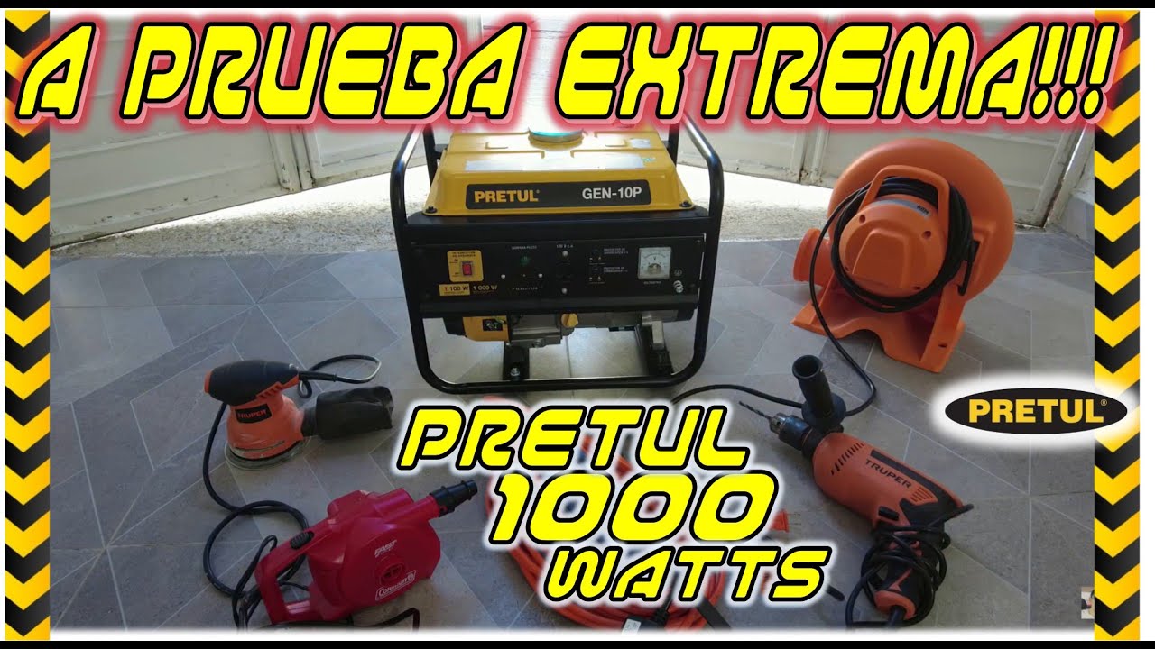 A PRUEBA GENERADOR PRETUL DE 1000 WATTS || LO LLEVAMOS AL LIMITE ||¿CUANTOS APARATOS PUEDO CONECTAR?