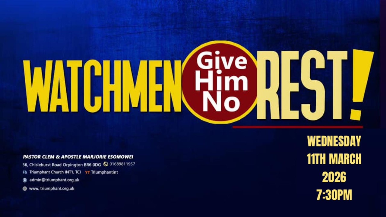 WATCHMEN GIVE HIM NO REST - Pastor Clem & Apostle Marjorie Esomowei (11/03/26)