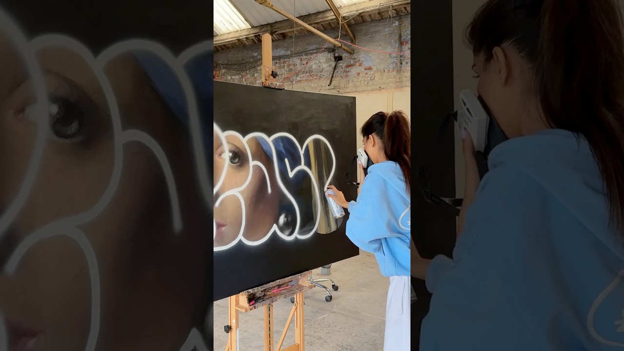 Mixing Girl with the Pearl Earring with graffiti 🥰 