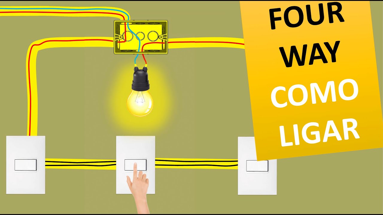 COMO LIGAR UM INTERRUPTOR INTERMEDIÁRIO (FOUR-WAY)