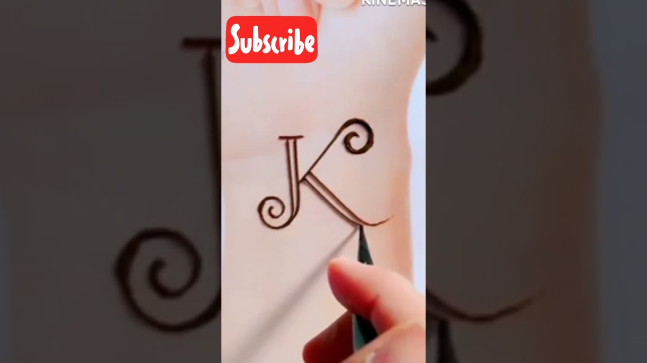 ##&hearts;️ K naam ka latter mehandi tatoo design👍🥰# short #video K&hearts;️latter 2022 tatoo##manukumarimani8486