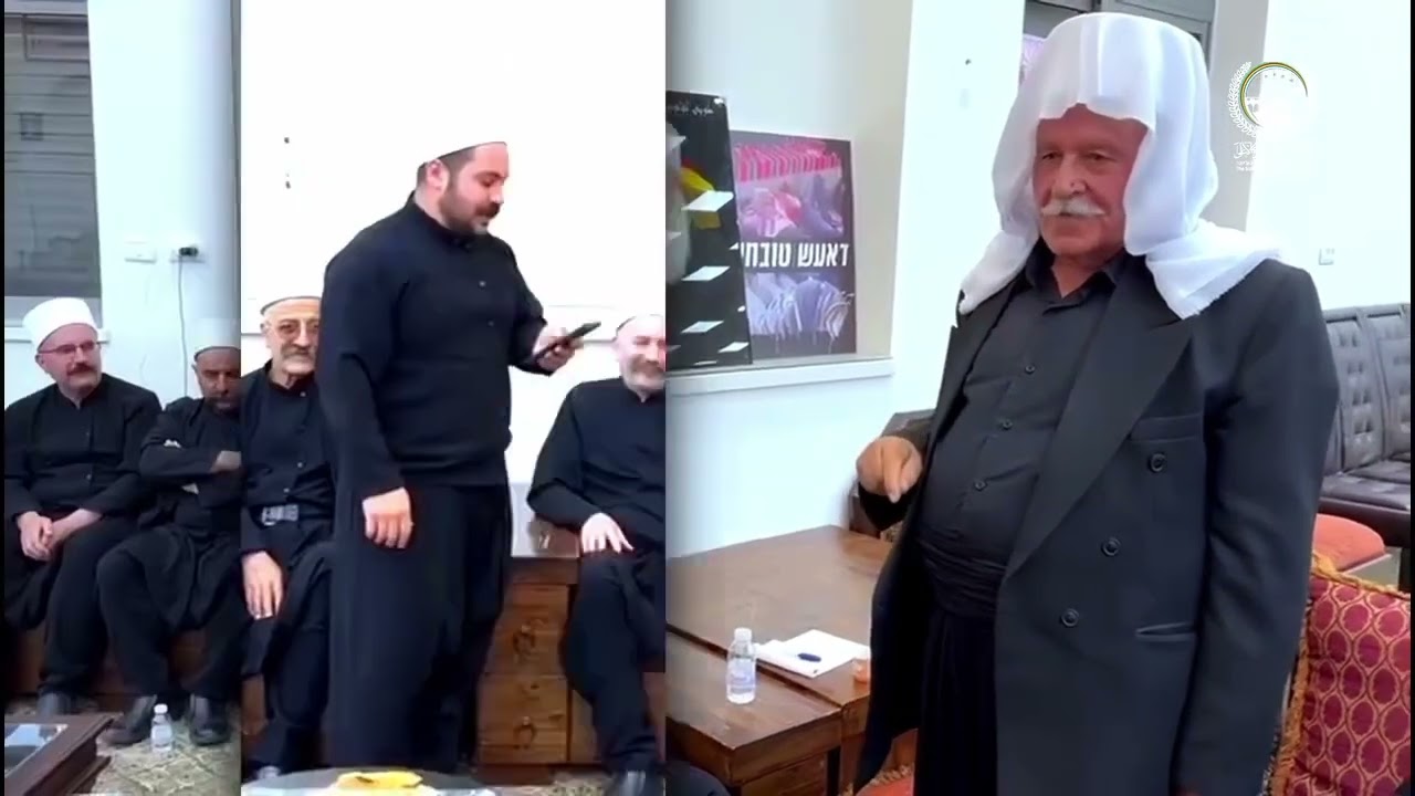 لقاء وفد من المشايخ مع سماحة الشيخ موفق طريف زعيم الطايفة الدرزية في اسرائيل بشأن سويدا