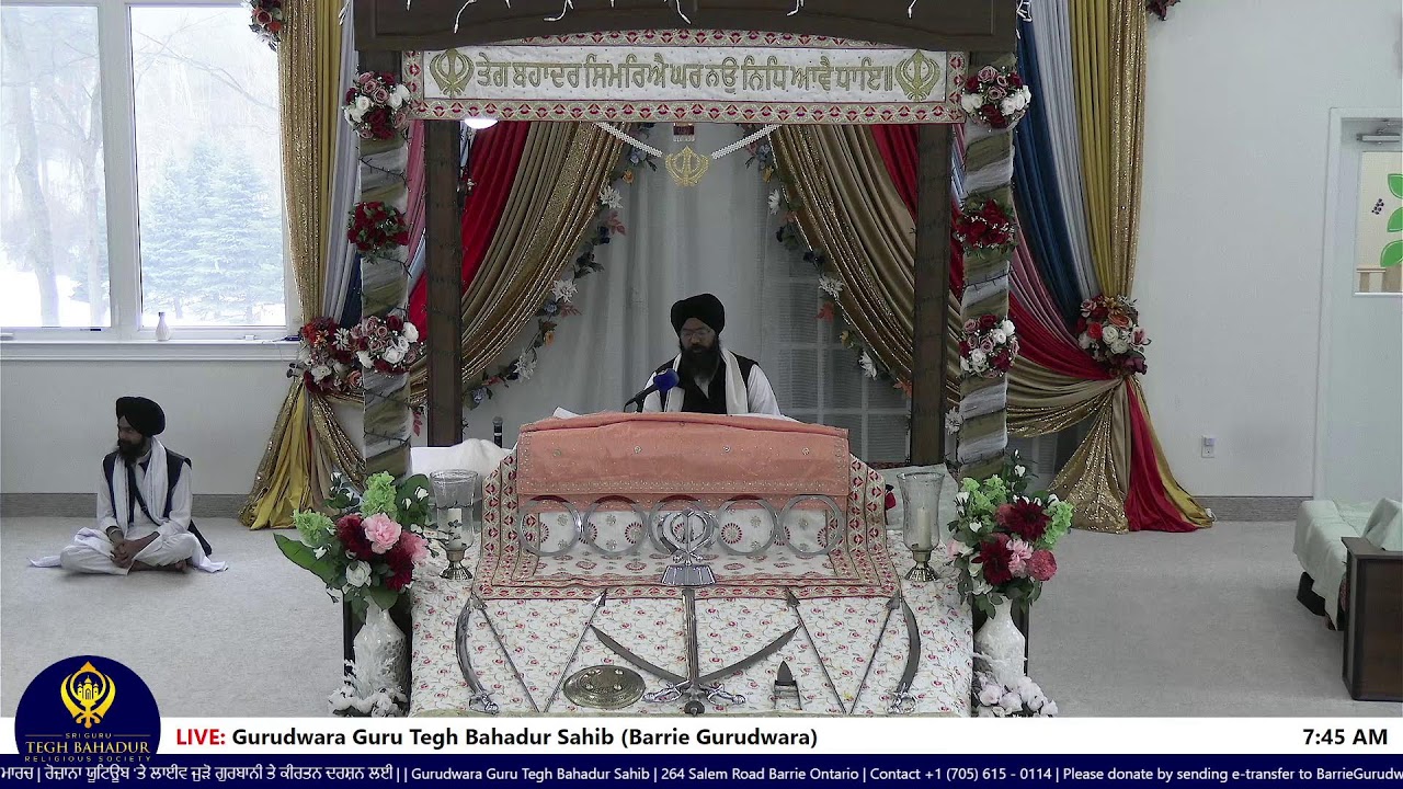 March 6 2026 - Morning Divaan | Gurudwara Guru Tegh Bahadur Sahib (Barrie Gurudwara)