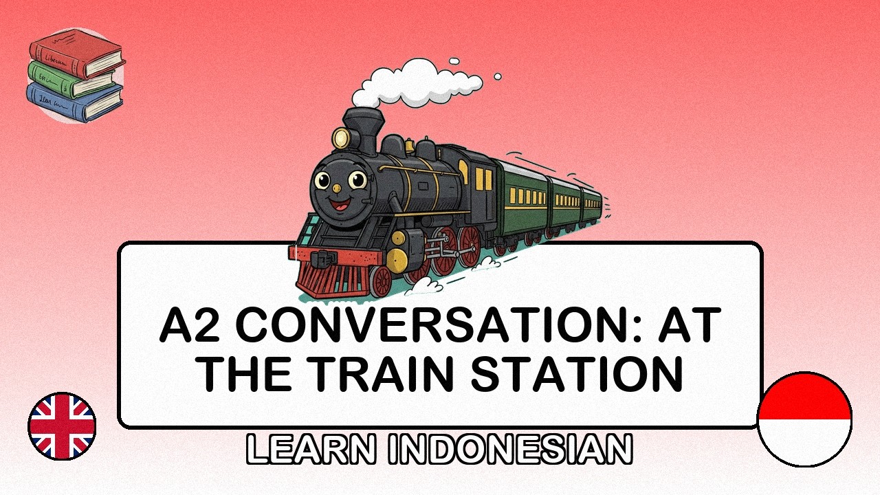 🇬🇧→🇮🇩 Learn Indonesian - A2 Conversation: At the Train Station