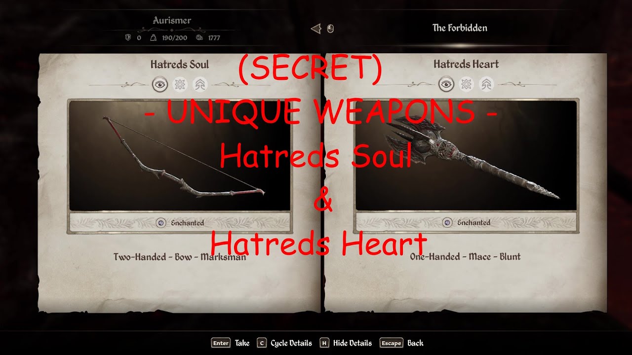 Hatreds Heart and Soul - Oblivion Remastered Unique Items