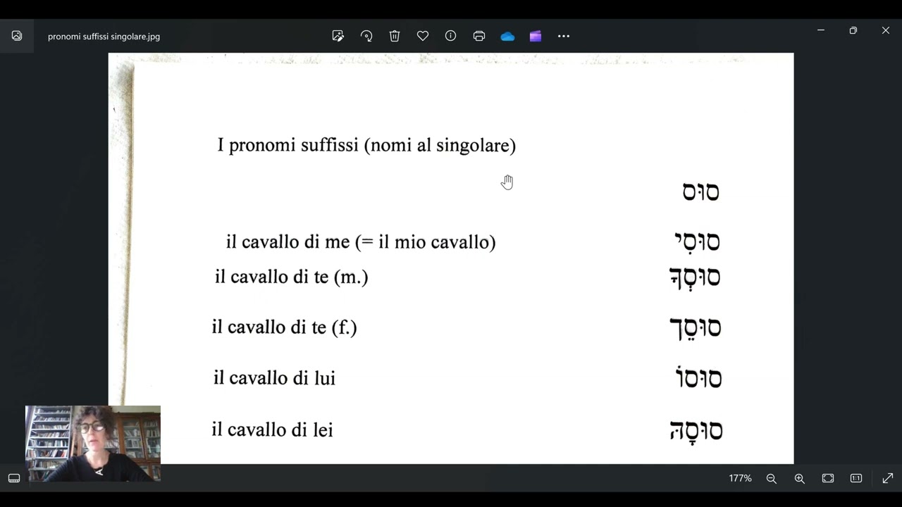 Imparo l'ebraico: pronomi suffissi1