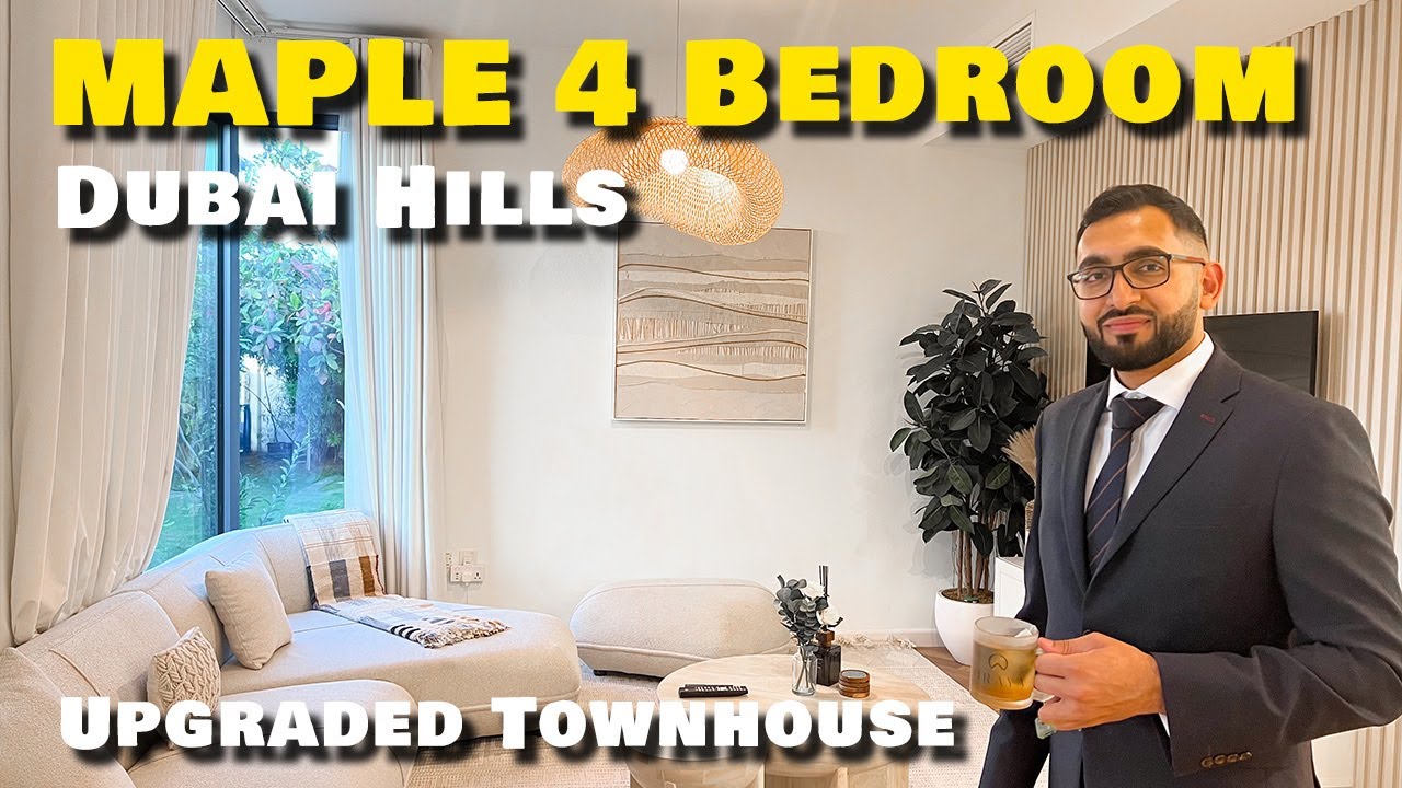 Upgraded Maple 4 Bedroom Townhouse Tour - Large Plot - Dubai Hills Estate