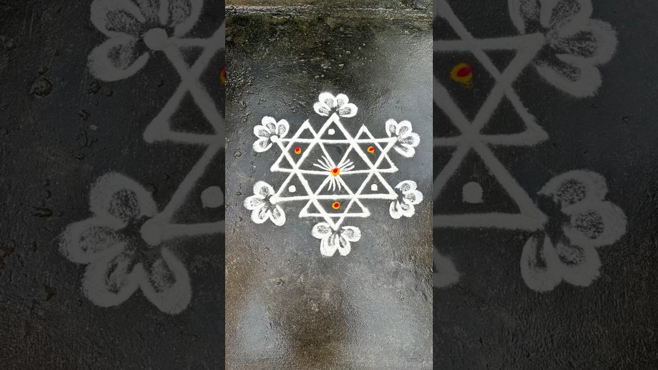 Simple Kolam #muggulu #shorts #rangoli