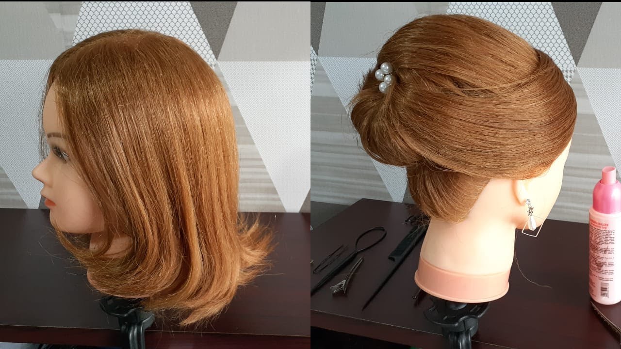 Sanggul Modern Mudah untuk Rambut Pendek (easy updo for short hair)
