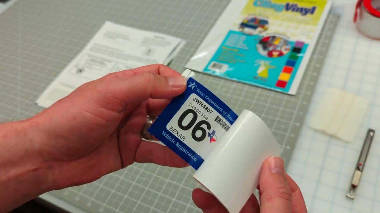 How to apply Texas registration sticker on windshield that's tinted