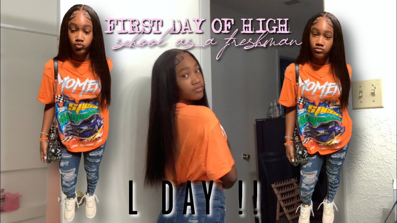 GRWM FOR FIRST DAY OF SCHOOL AS A FRESHMAN (NAILS, HAIR + MINI VLOG) || Destiny Latrice