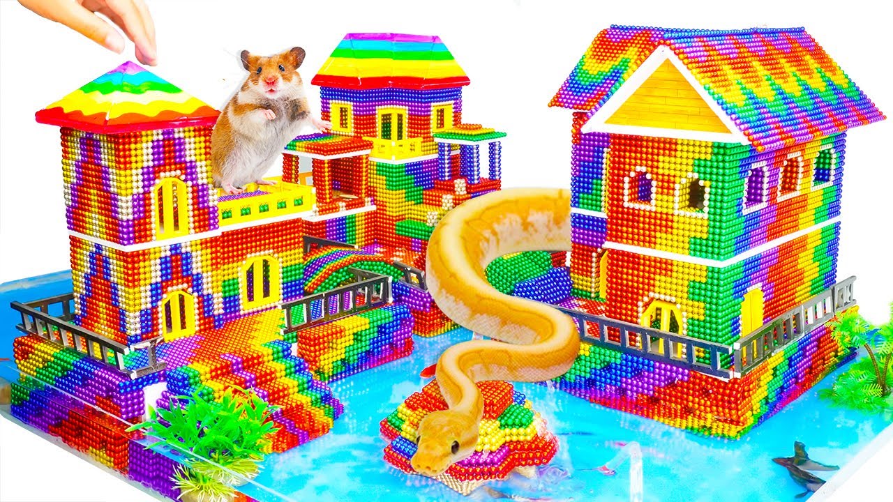 DIY - How To Build Rainbow Villa Modern Has Underground Swimming Pool And Water Slide