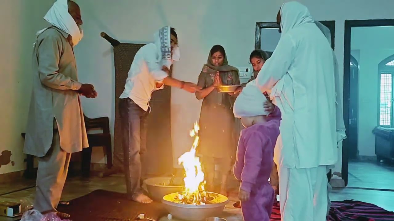 अपने बैल की आत्मा शांति के लिए दा संस्कार वाला हवन करवाया 🥺🥺😔 @mukhivlogs 