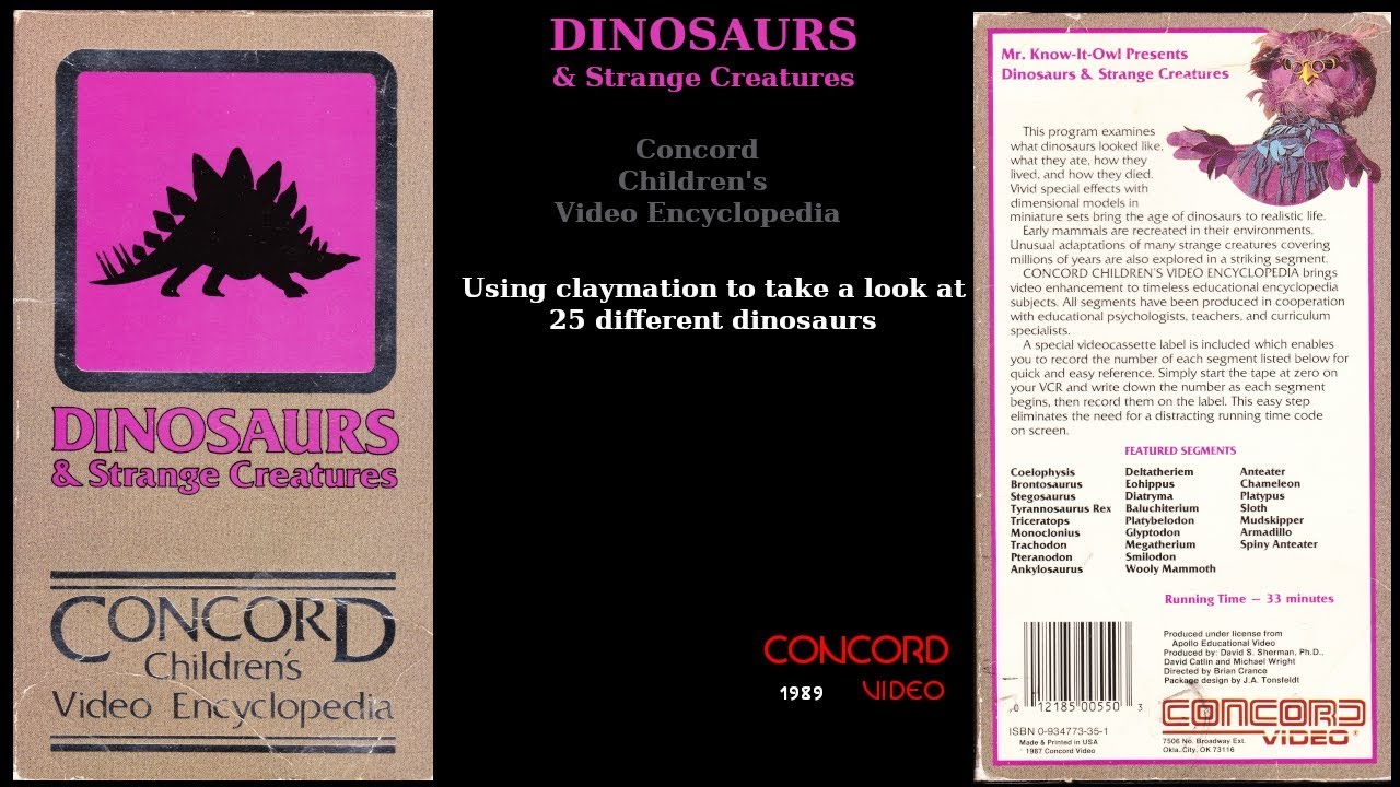 Dinosaurs & Strange Creatures|Concord Children's Video Encyclopedia