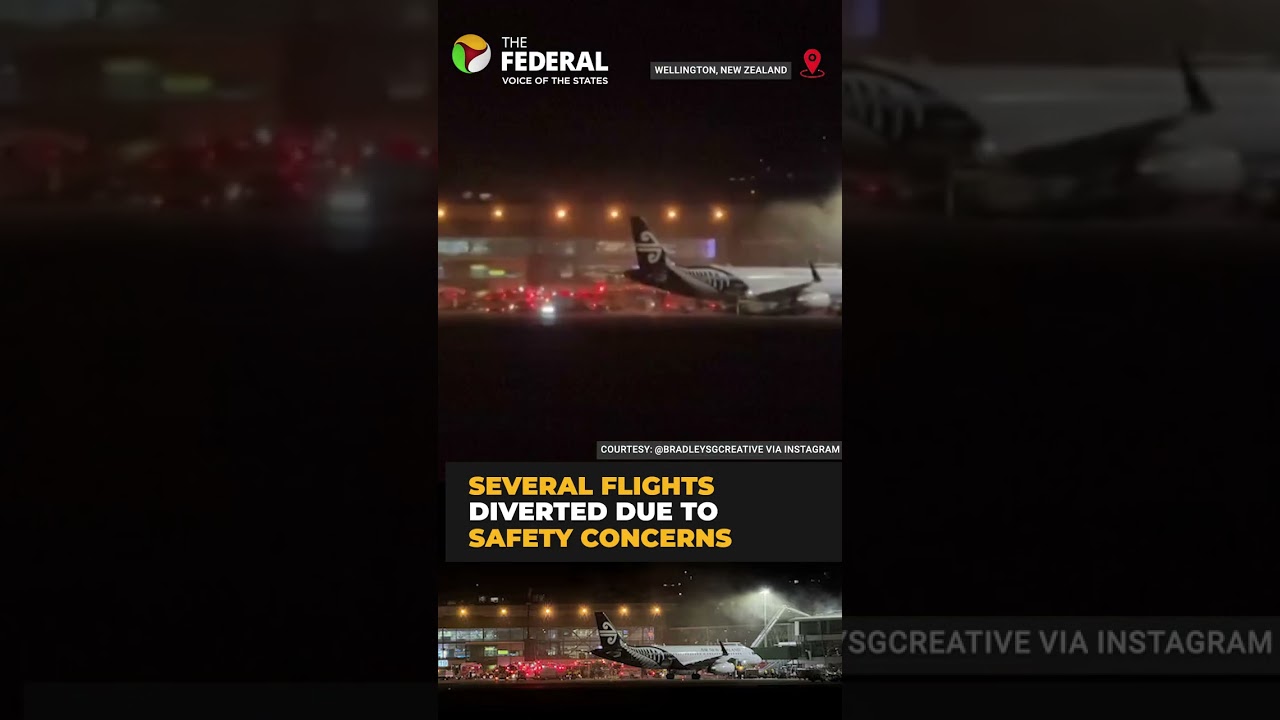 Fire breaks out at New Zealand's Wellington Airport | #shorts